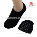 Plain black moisture non slip spa sock for women